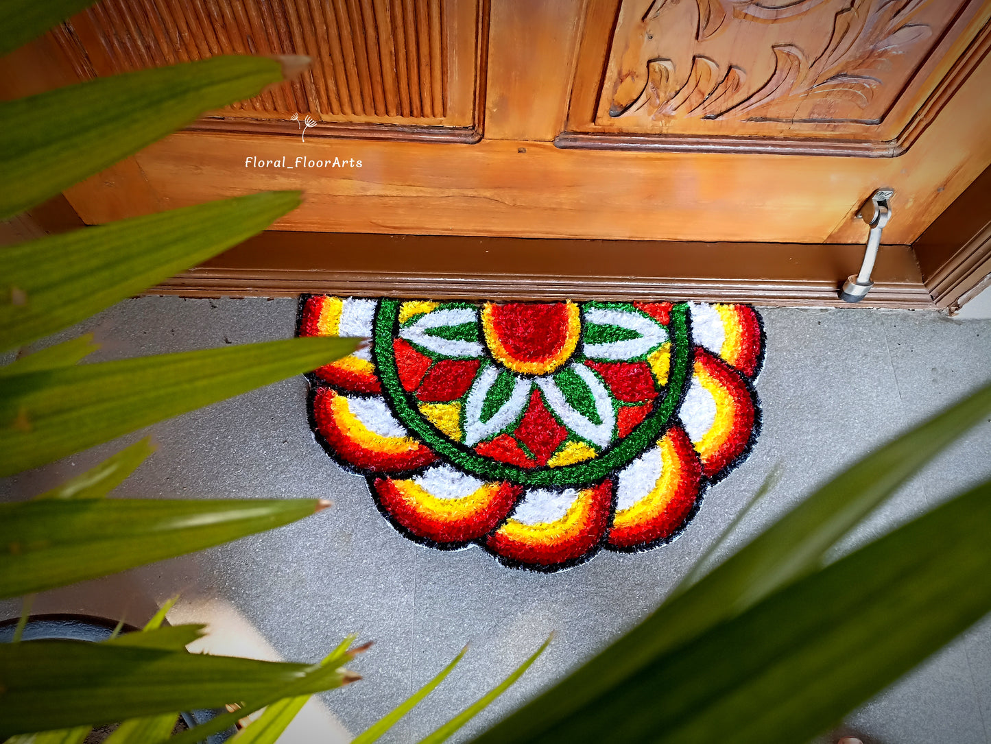 Half Circle Mat Rangoli